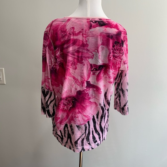 Basler sweater set size 42 large 10 us pink black sleeveless top and sweater - Picture 10 of 15